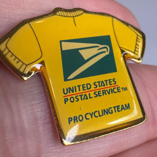 Vintage USPS Pro Cycling Team Yellow Jersey Tour de France Lapel Pin