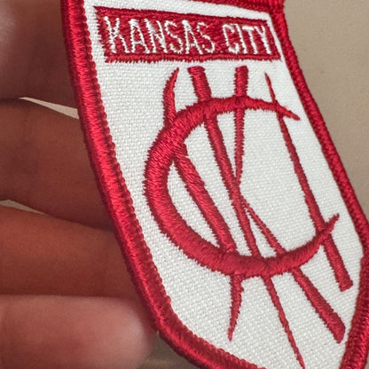 Vintage Kansas City Ski Club Red White Embroidered Patch