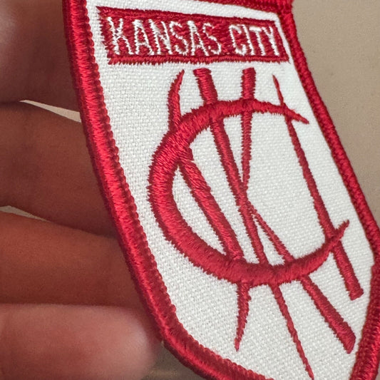 Vintage Kansas City Ski Club Red White Embroidered Patch
