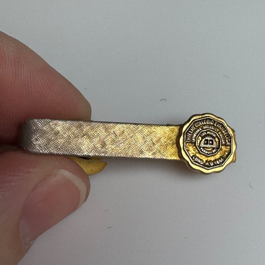 Vintage Thiel College Tie Clip Gold Tone 