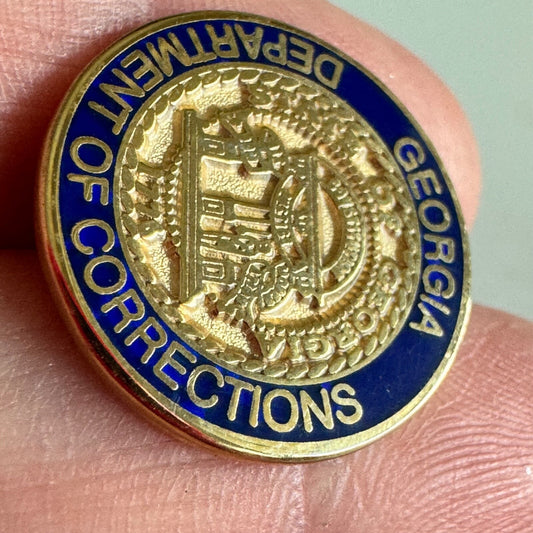 Georgia Department of Corrections Pin Tie Tack – State Seal Style