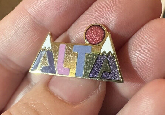 Alta Ski Area Utah Mountain Travel Souvenir Resort Lapel Pin
