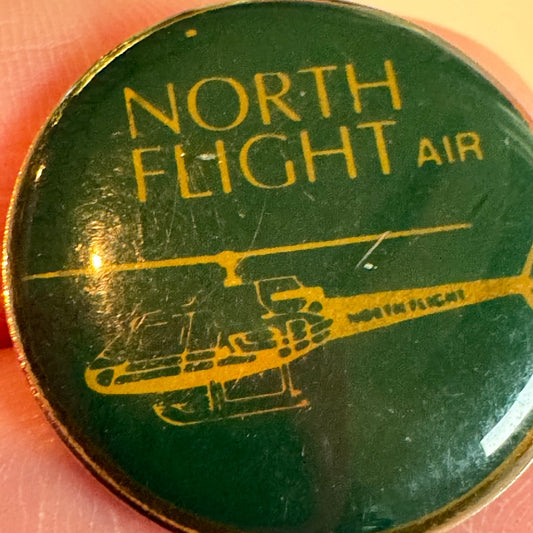 Vintage North Flight Air Helicopter Lapel Pin Michigan EMS Aero
