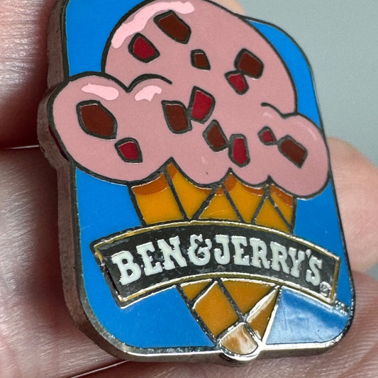 Vintage Ben & Jerry’s Ice Cream Cone Pin – Promotional Advertising Collectible