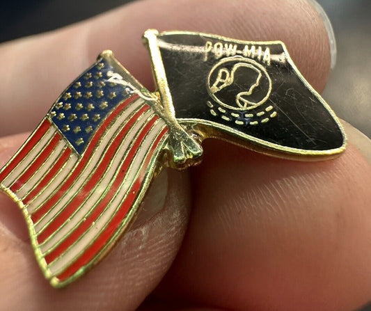 American Flag Pow Mia Pin Vintage Prisoners of War Missing in Action