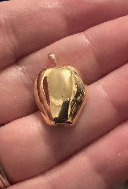Gold Tone Apple Lapel Pin Jubilee Larger Sized