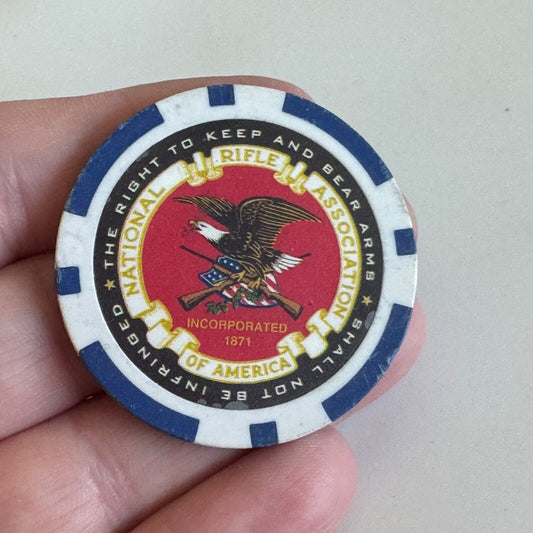 NRA Challenge Coin – All In! 2012 Poker Chip Style – National Rifle Association