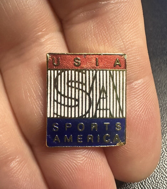 Vintage United States Information Agency SPORTS AMERICA Lapel Pin NOS