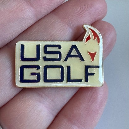 USA Golf Enamel Logo Lapel Pin National Governing Body Team Olympics