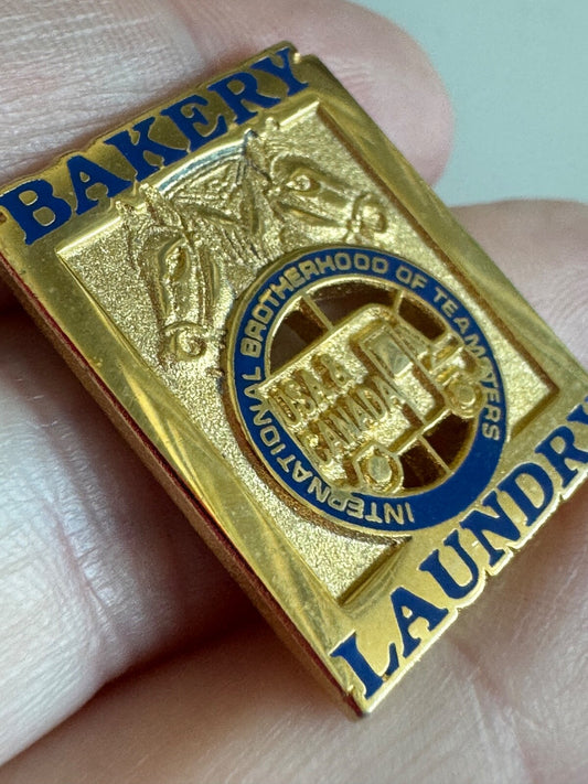 Vintage Teamsters Bakery Laundry Union USA & Canada Pin Rare