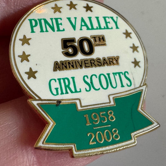2008 Pine Valley Girl Scouts 50th Anniversary Lapel Pin 