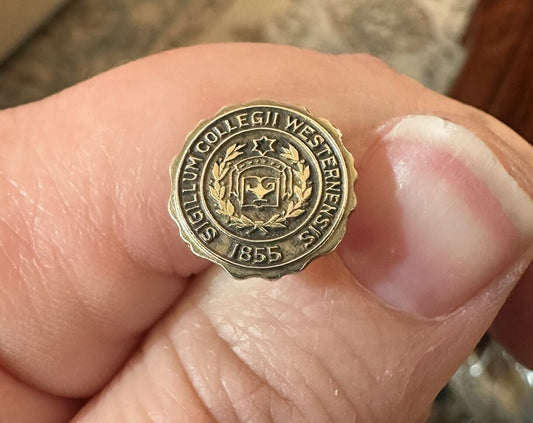 Antique Western College Sterling Silver Hat Stick Pin - Amazing!