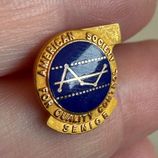 American Society For Quality Control "Senior" 10k GF Gold Pin