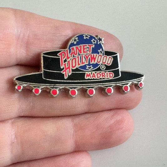 Planet Hollywood Madrid Black Sombrero Hat Collector Enamel Lapel Pin Flamenco