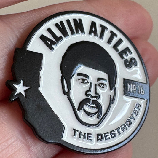 Alvin Attles "The Destroyer" #16 California Tribute Pin Golden State Warriors