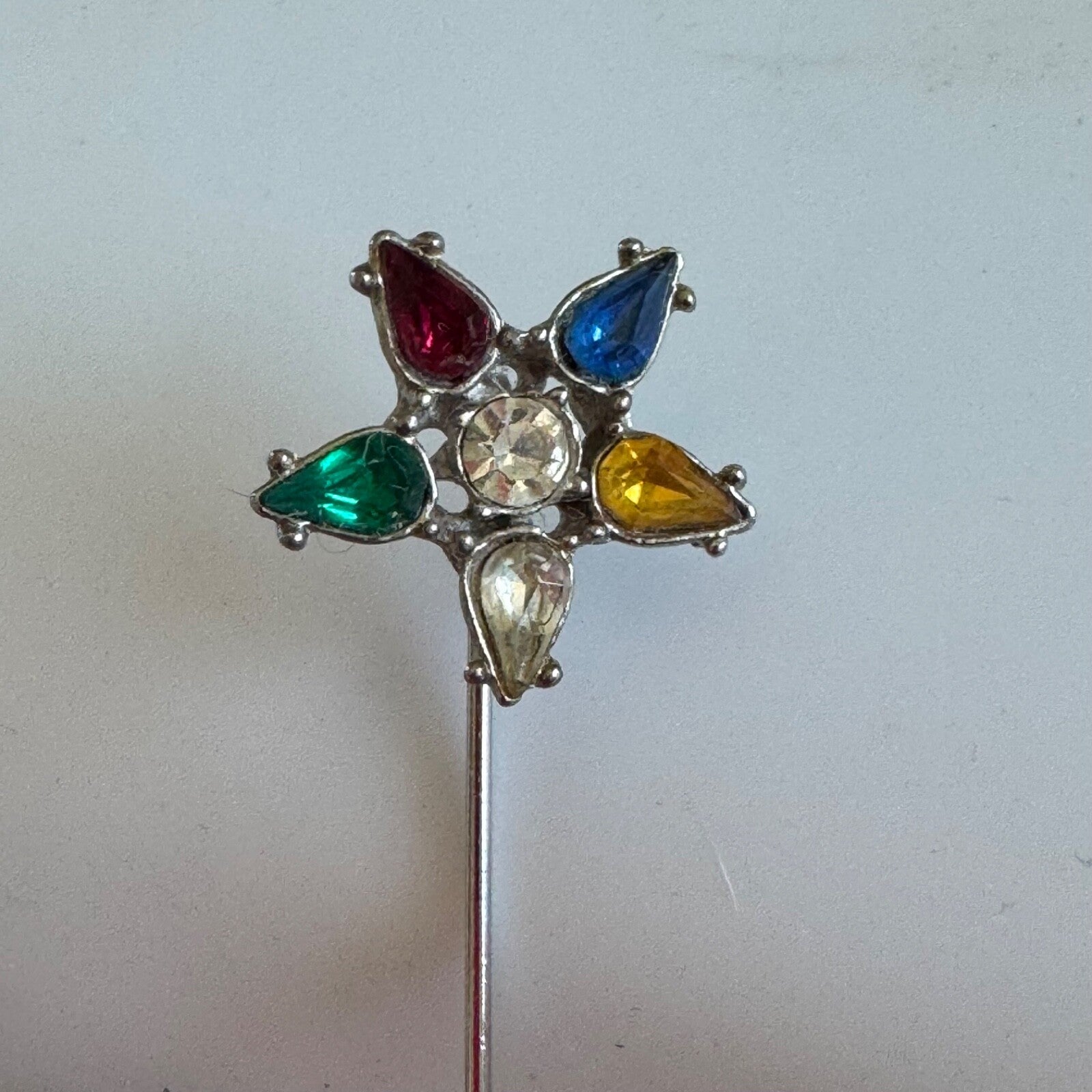 Vintage Order of the Eastern Star Silver Tone Stick Pin 