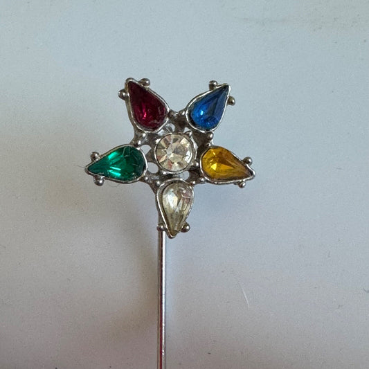 Vintage Order of the Eastern Star Silver Tone Stick Pin 