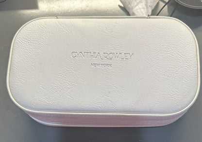 Cynthia Rowley New York Cactus Pink Green Jewelry Travel Box Tassel Zipper Pull