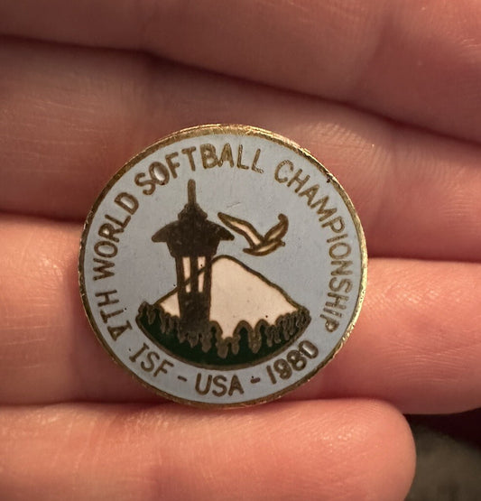 VTH 1980  World Softball Championship Pin - ISF USA International Federation