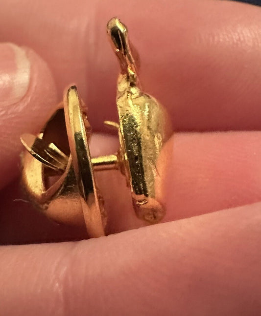 3 Gold Tone Apple Lapel Pins