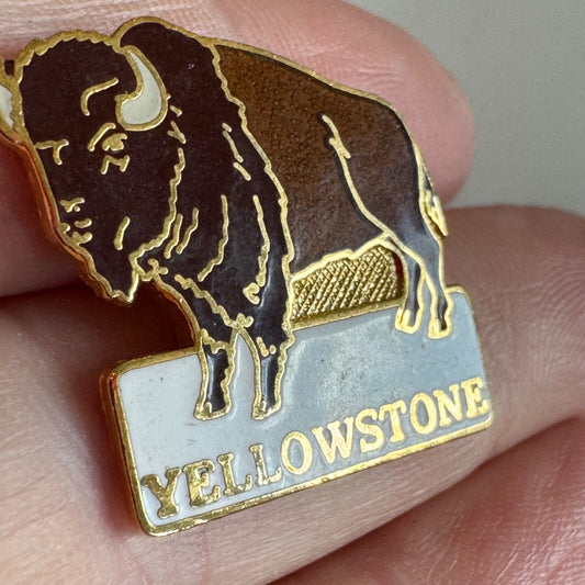 Yellowstone Bison Lapel Pin – National Park Wildlife Souvenir Pinnacle Designs