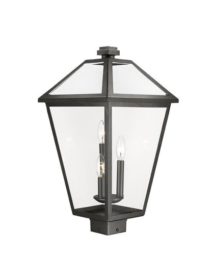 Z-Lite 579PHXLS Black Talbot 3-Light 23"H Outdoor Single Head Post Light