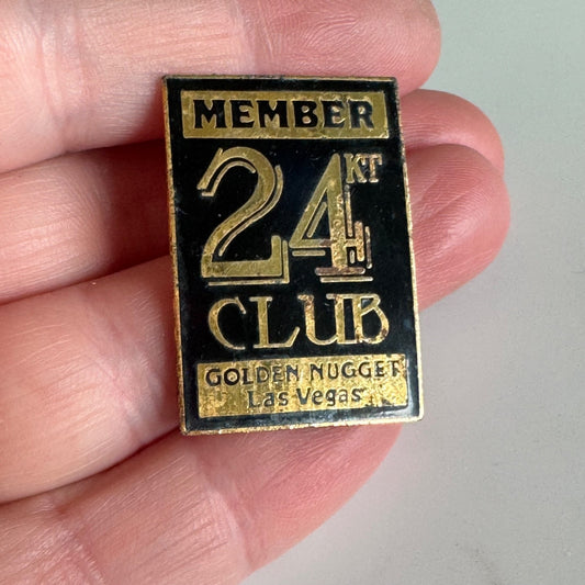 Vintage Golden Nugget 24KT Club Member Pin – Las Vegas Casino Badge