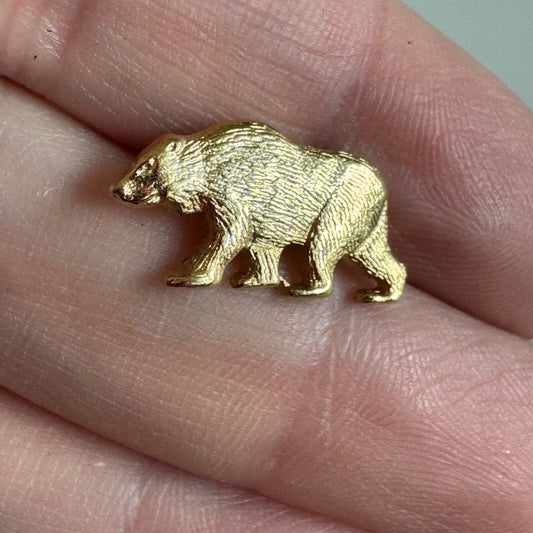 Vintage Gold Tone California Bear Pin Tie Tack Lapel University of