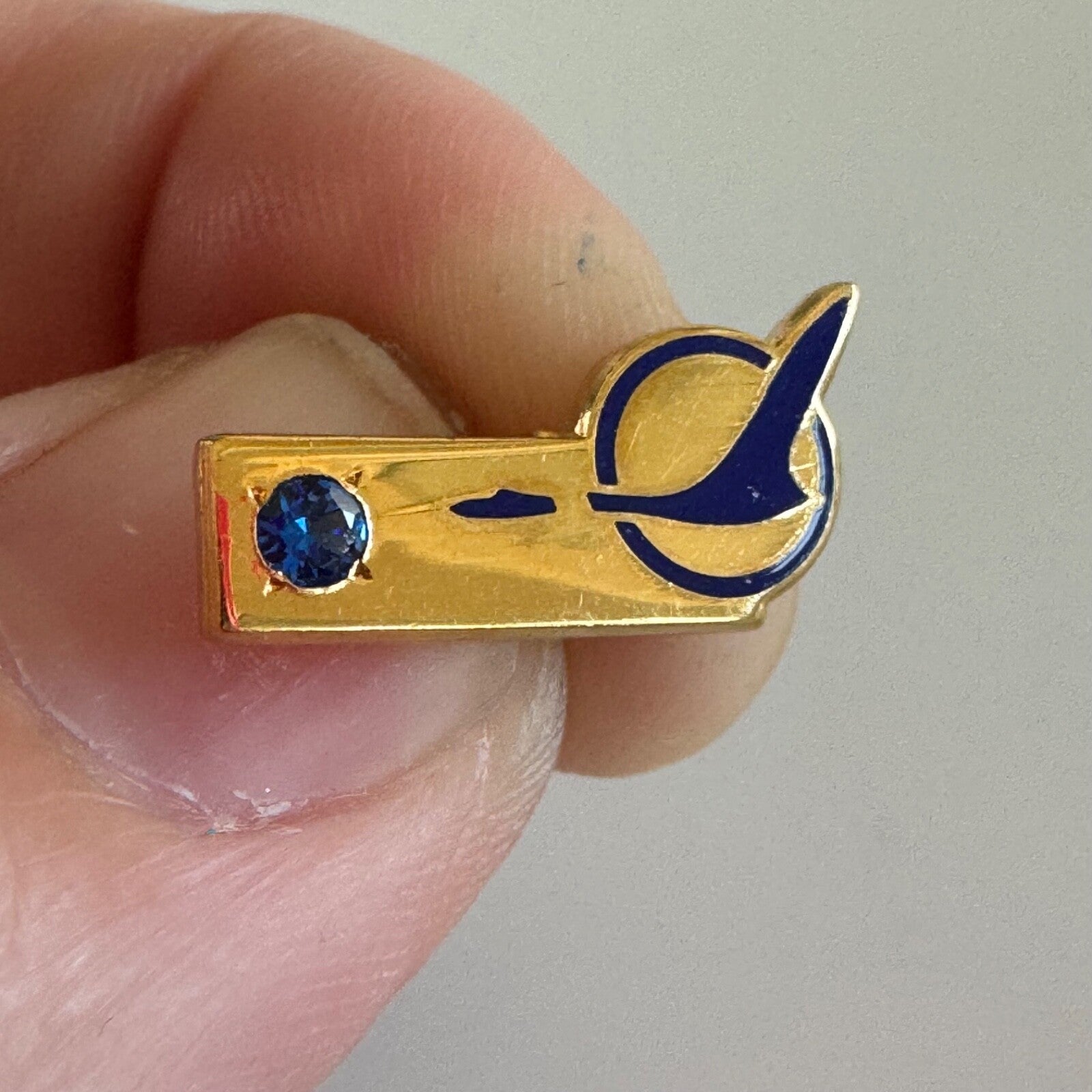 Vintage North Central Airlines Herman Duck Employee Service Pin 1/10 10k GF