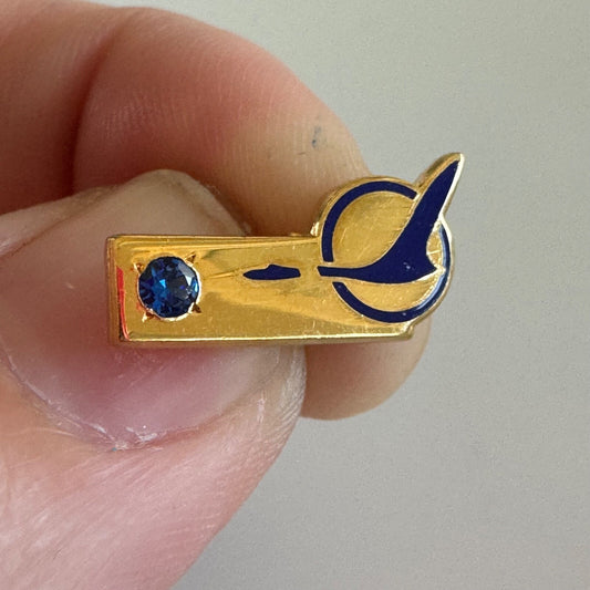 Vintage North Central Airlines Herman Duck Employee Service Pin 1/10 10k GF