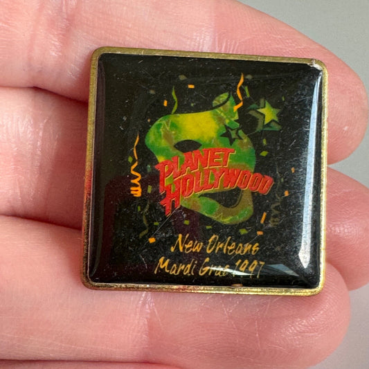 Vintage 1997 Planet Hollywood New Orleans Mardi Gras Lapel Pin