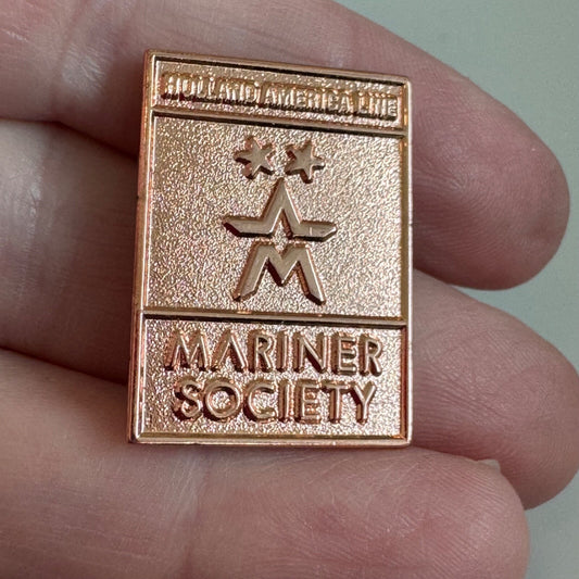 Holland America Line Mariner Society Two Star Lapel Pin 2 Rose Gold Colored