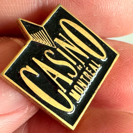 Vintage Casino de Montreal Pin – Black & Gold Canada Gaming Badge