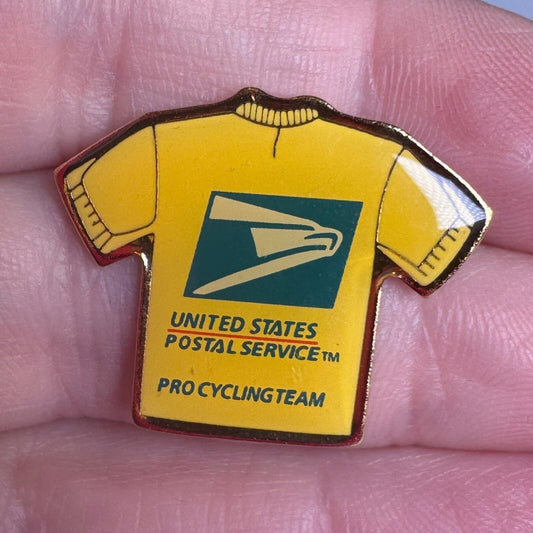 Vintage USPS Pro Cycling Team Yellow Jersey Tour de France Lapel Pin