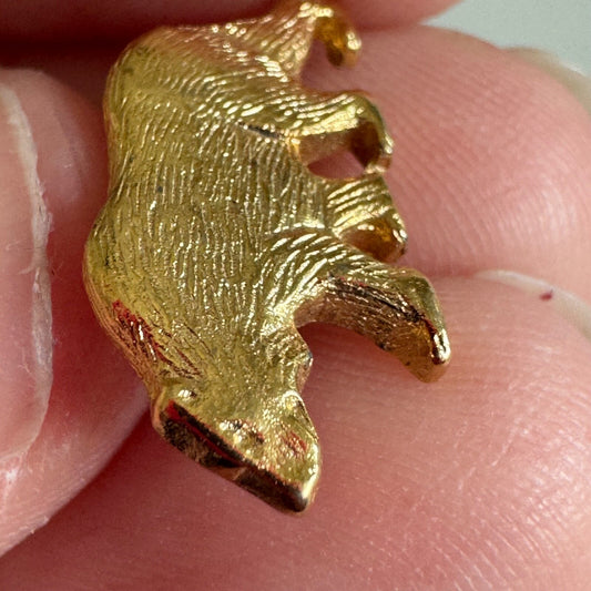 Vintage Gold Tone California Bear Pin Tie Tack Lapel University of