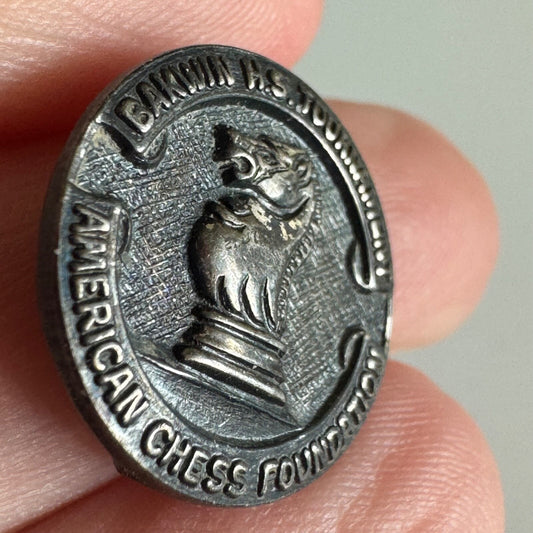 Vintage American Chess Foundation Pin – Bakwin H.S. Tournament Knight