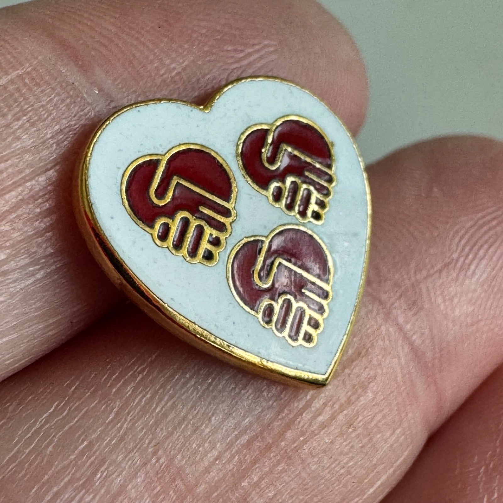 Vtg Employees Community Fund of Boeing White Heart Pin Tie Tack