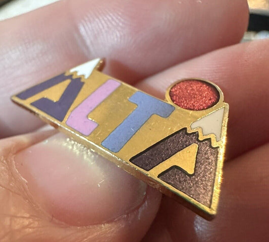 Alta Ski Area Utah Mountain Travel Souvenir Resort Lapel Pin