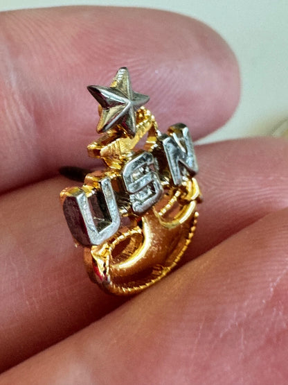 Senior Chief Petty Officer USN Navy Lapel Pin Tie Tack Gold & Silver