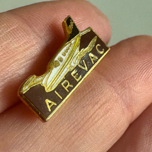 Vtg AirEvac Aircraft Gold Enamel Lapel Pin Fixed Wing Medical Transport Rescue