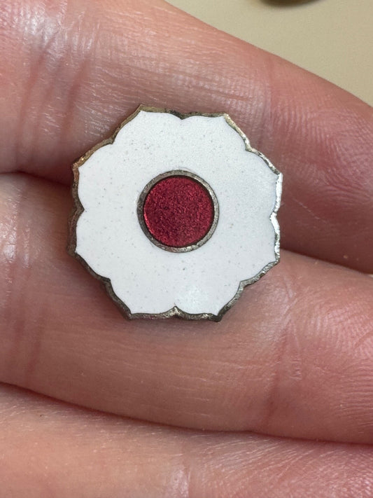 VTG Kodokan Judo Japan Red White Logo Japanese Martial Art Pin Badge Screw Back