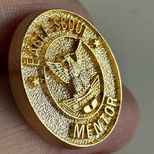 Eagle Scout Mentor Lapel Pin Tie Tack – Gold Tone Recognition Boy Scouts BSA