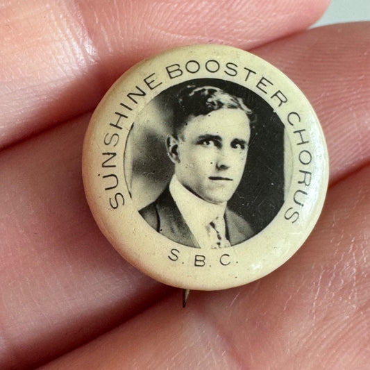 Antique Sunshine Booster Chorus Lapel Pin Button ~1914 Methodist Church
