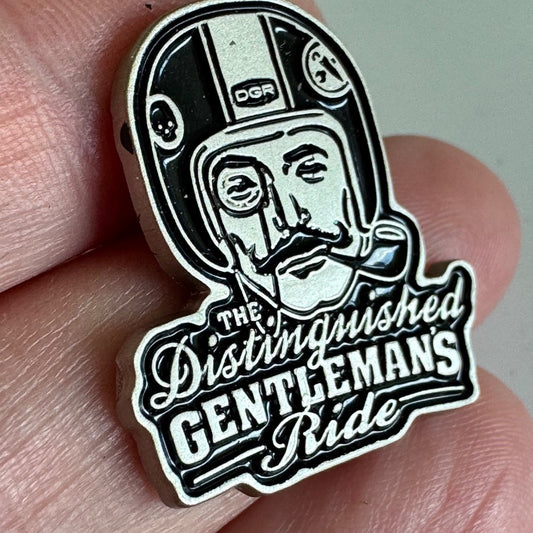 Vtg The Distinguished Gentleman’s Ride Motorcycle Helmet Pin DGR gentlemans