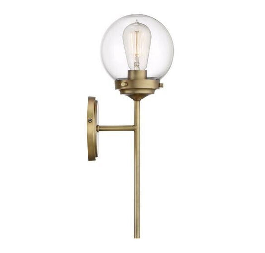 Wall Sconce in Natural Brass Savoy House M90025NB Tuxedo Park