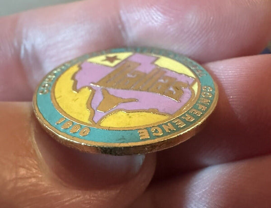 1990 Computerland International Conference Dallas Enamel Pinback Vintage Dell
