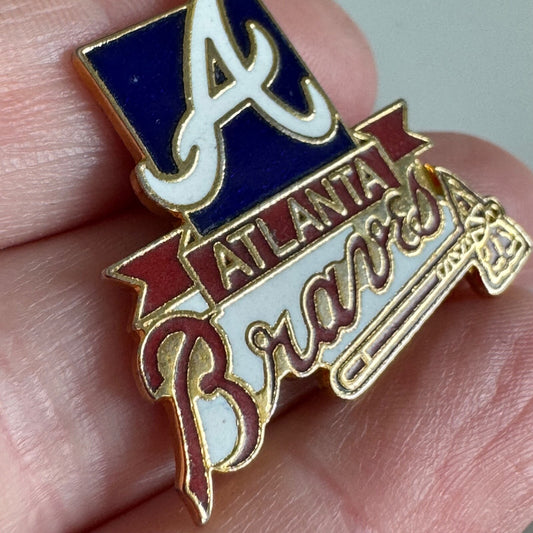 Vintage 1988 Atlanta Braves Logo Pin – "A" Emblem with Tomahawk Design