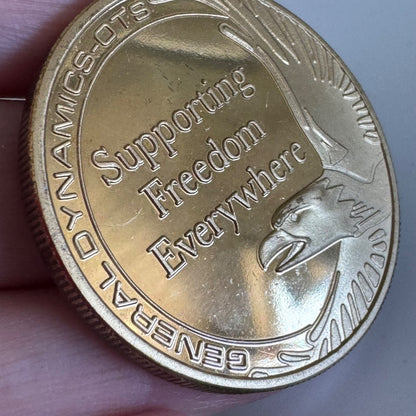 General Dynamics OTS Challenge Coin – Boots on the Ground / Supporting Freedom