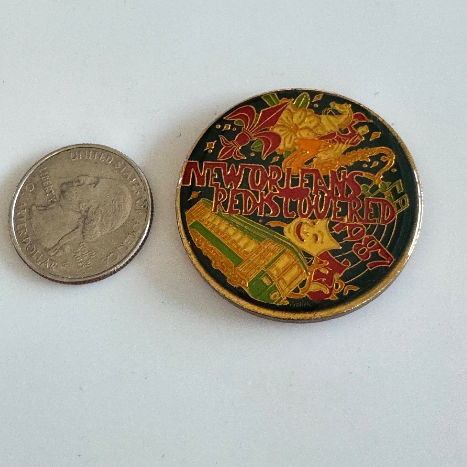 Vintage 1983 Krewe of Aphrodite Houma LA Mardi Gras Doubloon Medallion Coin