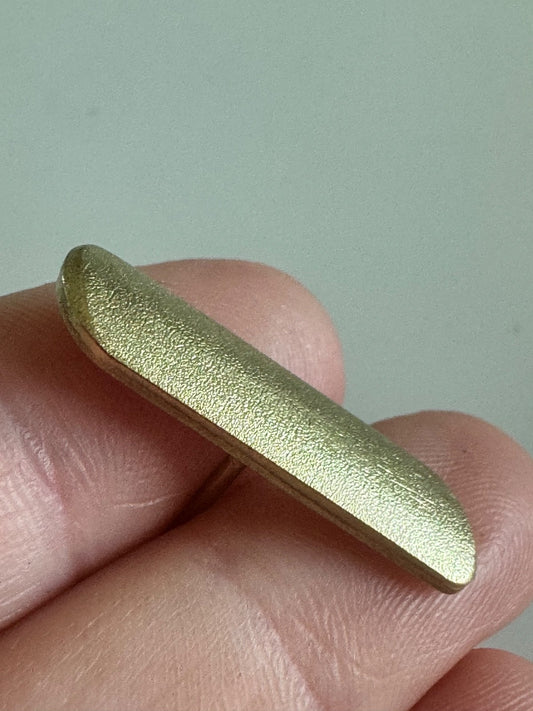 Varsity School Letter Jacket Pin Textured Matte Gold Oval Service Bar Lapel Pin